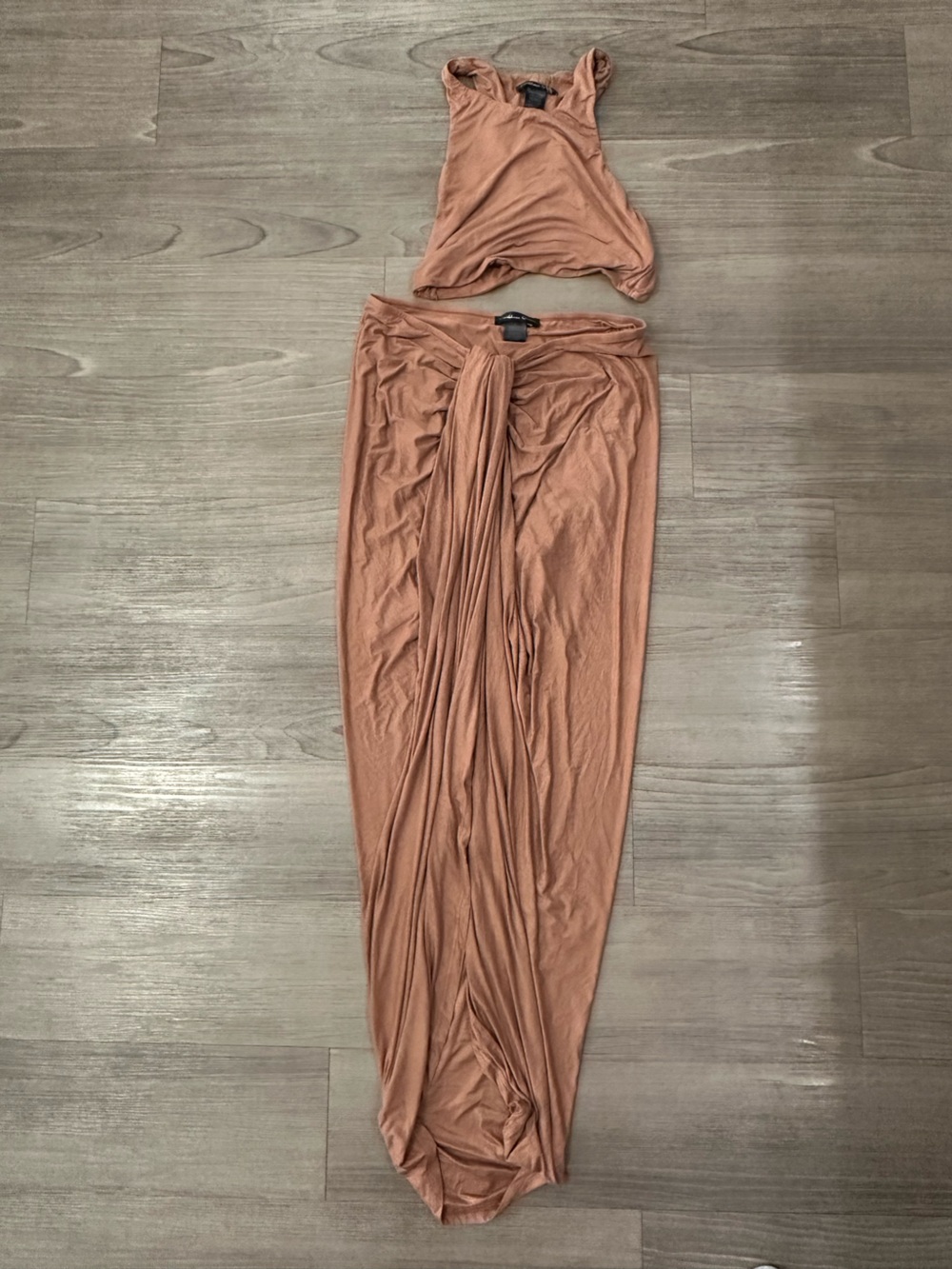 Women’s Wrap-Front Maxi Skirt in Dusty Rose